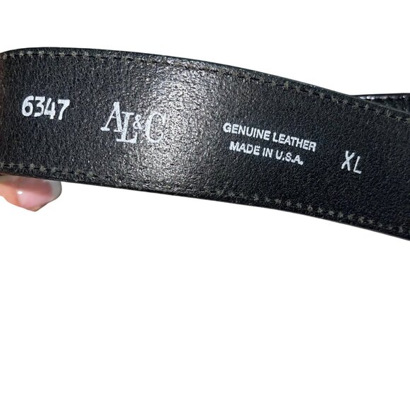 AL C Womens Belt Size XL Black Embellished Leather Western Buckle Casual main image 3